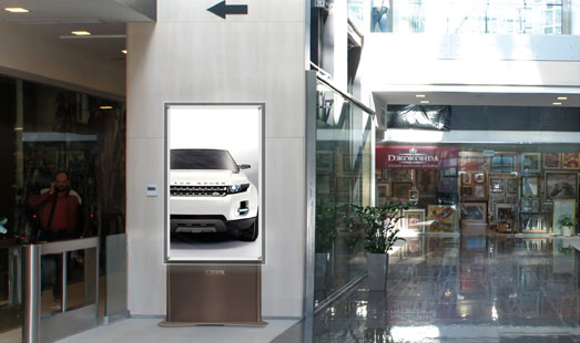 Размещение рекламы на световых панелях в бизнес центре Олимпик Холл