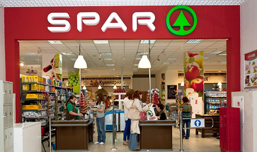 Реклама в супермаркете SPAR  в Москве и Московской области